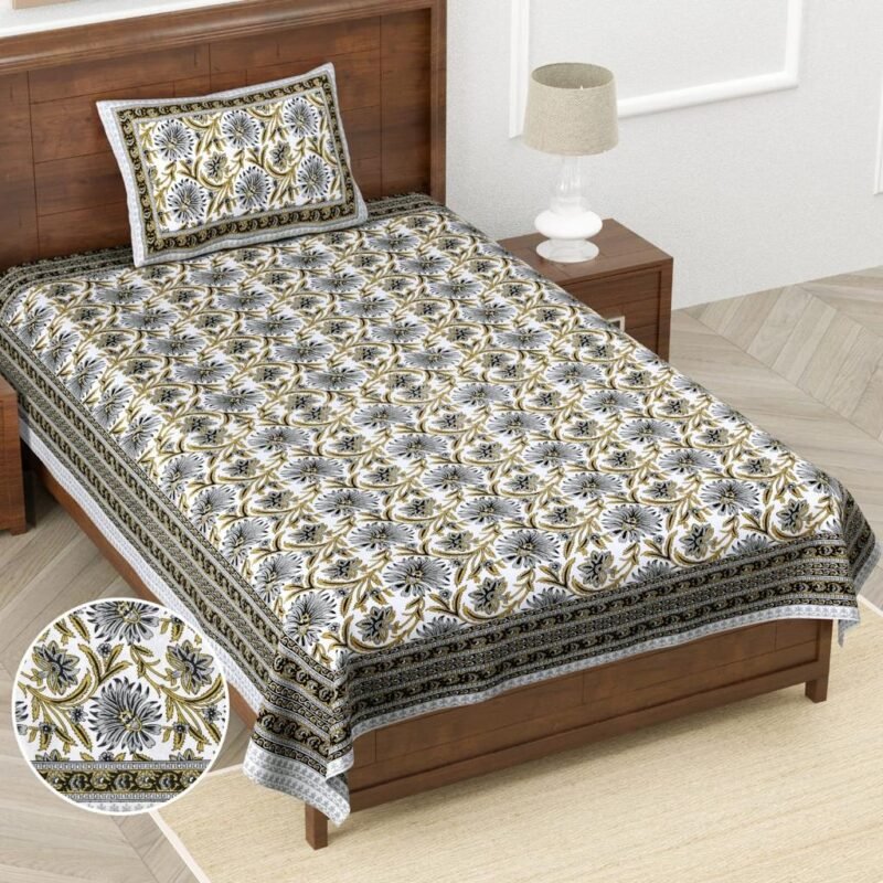 Single Bedsheet with 1 Pillow Cover