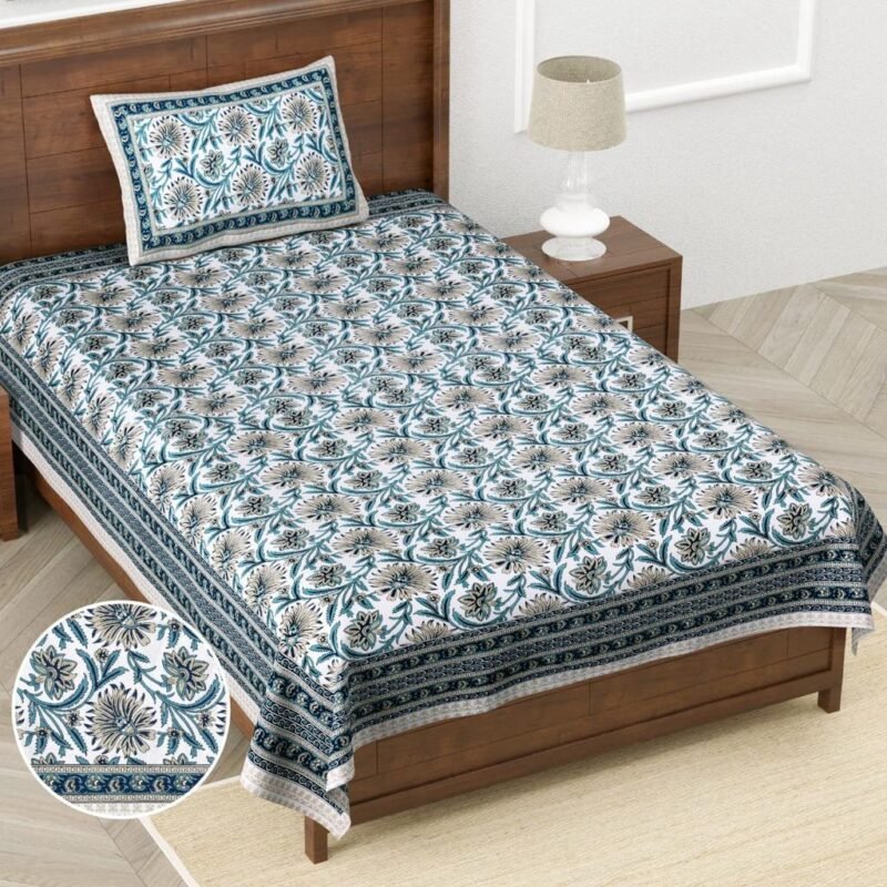 Single Bedsheet with 1 Pillow Cover