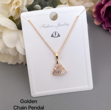 Fancy Golden Chain Pendant For Stylish Women's Collection