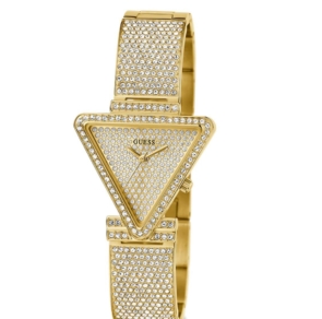 The Guess Full Golden /Silver Women's Collection wear wrist watch