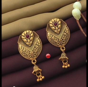 New Golden Jhumki Earrings Fancy. Safety information Keep away from sweat, water or liquid perfume. Never store in velvet wrap. BOOK NOW!