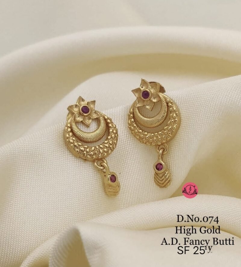 New High Golden Beautiful Earrings Fancy. Safety information Keep away from sweat, water or liquid perfume. Never store in velvet wrap. BOOK NOW!