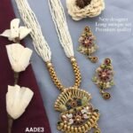 New Beautiful Matte Finish Antique Peacock Necklace Set For Women & Girls