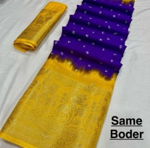 Dola silk Saree with 9 inch jequrd border