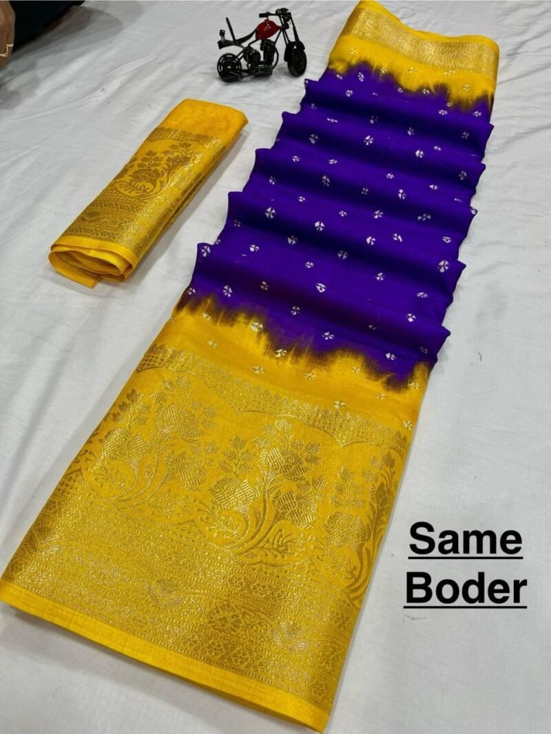 Dola silk Saree with 9 inch jequrd border