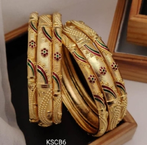 New Antique Gold plated bangles Kangan For Women & Girls