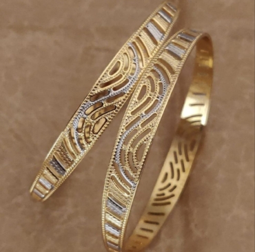 Latest New Micro Gold Plated Premium CNC Kadli Bangles For Women And Girls Base Metal: Brass Plating: Gold Plated Country of Origin India Any Occasion