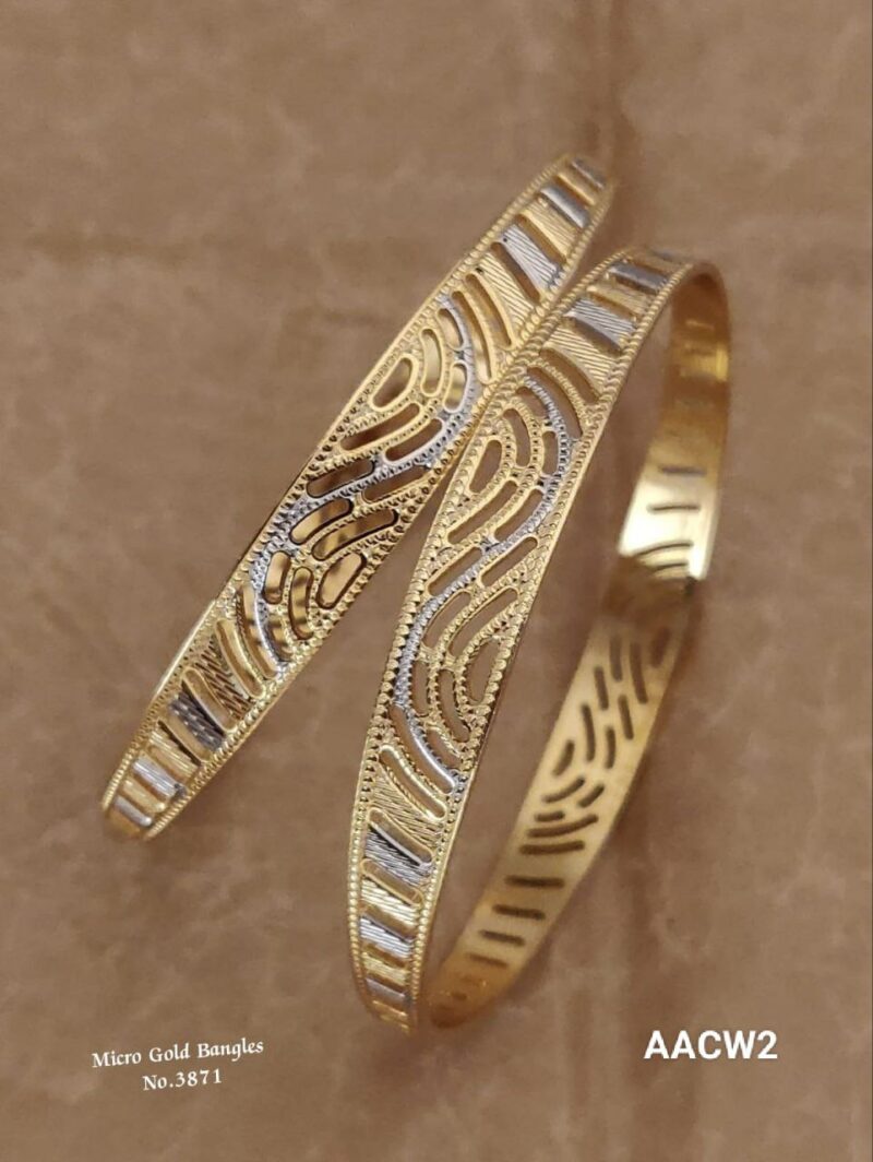 Latest New Micro Gold Plated Premium CNC Kadli Bangles For Women And Girls Base Metal: Brass Plating: Gold Plated Country of Origin India Any Occasion