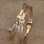 Latest New Beautiful Micro Gold Plated Premium CNC Kadli Bangles