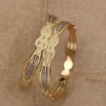 New Latest Beautiful Golden Plated Premium CNC Kadli Bangles For Women And Girls