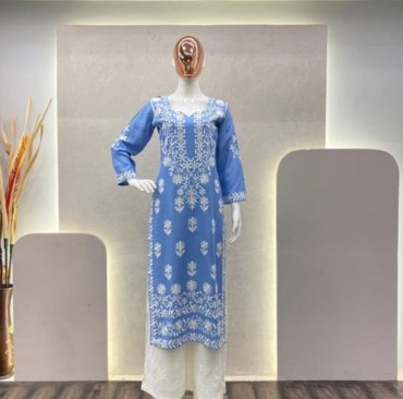 NEW TRENDING REYON TOP WITH COTTON THREAD EMBROIDERED WORK