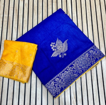 Viscose dola silk saree with elegant rich pallu Saree