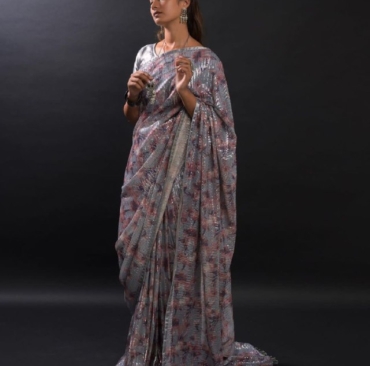 New exclusive designer sequins saree
