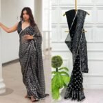 NEW SUPERHIT BLACK COLOR SEQUINS EMBROIDERED SAREE