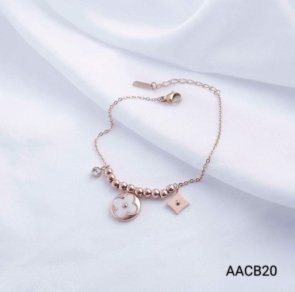 TRENDING UNIQUE BEAUTIFUL AND LATEST FREE SIZE ROSE GOLD PLATING BRACELET FOR GIRLS AND WOMEN