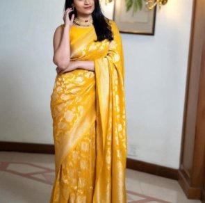 SOFT LICHI SILK CLOTH JACQUARD SAREE