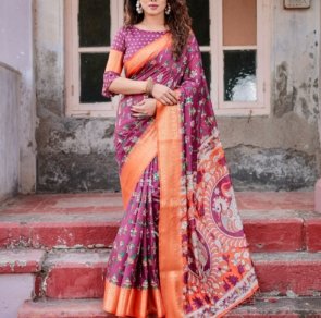 Pure Silk Digital Printed Saree For Women