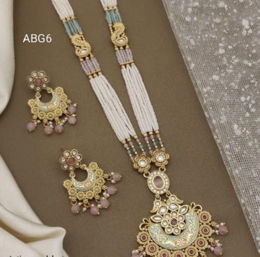 Trending Best Haram Antique Jewellery Set With Earrings 
