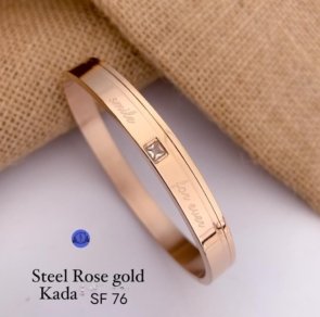 Steel Rose Gold Kada