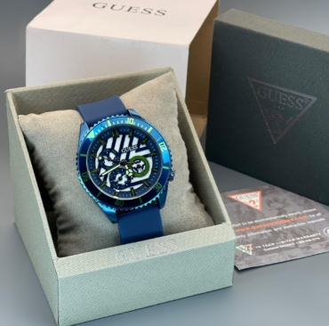 Guess Blue Rubber strap Mens Watch