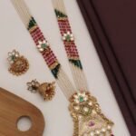 Unique Antique Haram Jewellery Set With Earrings For Women & Girls