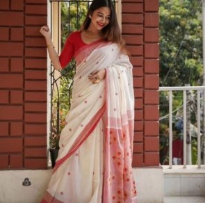 SOFT LILAN SLAB FABRIC WOMEN SAREE