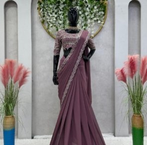 Faux Georgett beautiful Designer Saree