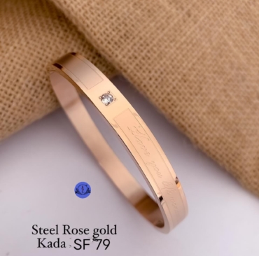 New Trending Steel Rose Gold Kada