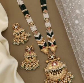 Best Beautiful Haram Trending Antique Jewellery Set With Earrings For Women & Girls