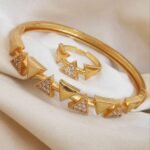 New Trending Combo Unique Design Antique Openable Bracelet and Ring for Women & Girls