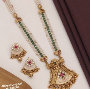 Best Fancy Haram Trending Antique Jewellery Set With Earrings For Women & Girls