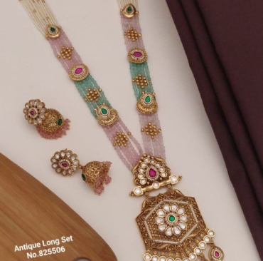 New Haram Trending Antique Jewellery Set With Earrings For Women & Girls