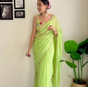 Faux  Georgette Saree