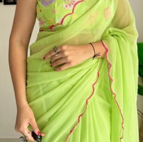 Faux  Georgette Saree