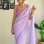 New Faux Georgette Saree