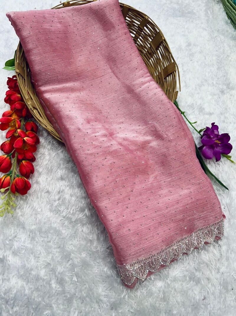 Premium Barbari Jimmy Chu Silk Saree - Image 5