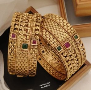 New Latest High gold plated Antique American diamond bangles Kangan For Women & Girls