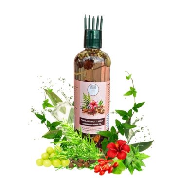 Seven Roots Jadi Buti Hair Oil – Ayurvedic Herbal Hair Oil for Hair Growth and Nourishment & Reduces Hair Fall | 100 ML