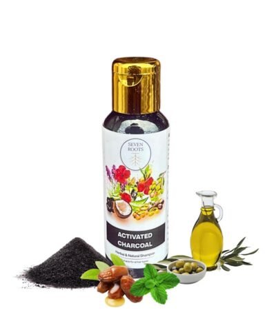 Seven Roots Activated Charcoal Shampoo For Strong Hair Growth... With Deep Cleansing & Detoxifying Formula