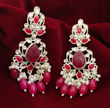 Latest Beautiful Premium Quality Chand Bali Kundan Earrings