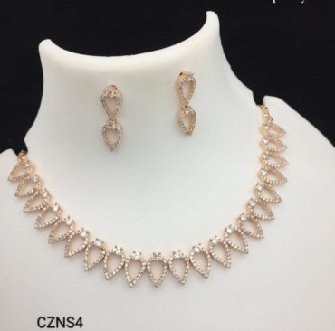 New Trending Stunning Diamond AD Necklace Set With Earrings for Women & Girls