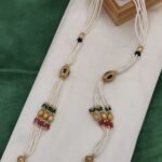 Antique White and colorful Motimala For Women & Girls