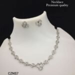 Unique Stunning Diamond AD Necklace Set With Earrings for Women & Girls