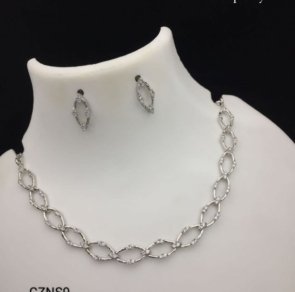 Beautiful Stunning Diamond AD Necklace Set With Earrings for Women & Girls