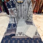 New Trending Full stitched cotton top with self embroidery & latkans