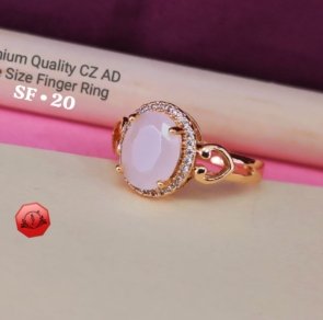 CZ A.D. Free Size Ring