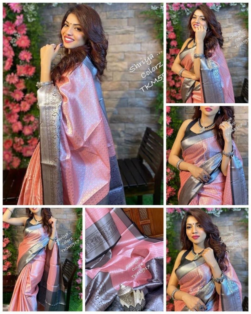 SOFT LICHI SILK CLOTH SAREE - Image 7