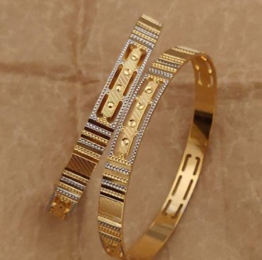 New Trending Gold Plated Premium CNC Kadli Bangles For Women And Girls