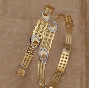 New Unique Gold Plated Premium CNC Kadli Bangles For Women And Girls