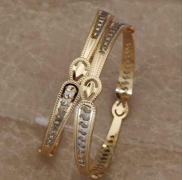 New Beautiful Gold Plated Premium CNC Kadli Bangles For Women And Girls